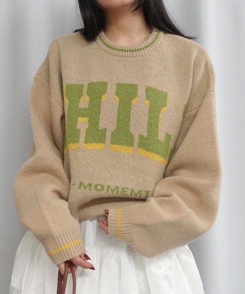 Lots of Love(ロッツオブラブ)の「CHILLロゴジャガードニットプルオーバー(ニット/セーター・レディース・ベージュ/ネイビー/グレー/ブルー・FREE)」の11枚目の写真