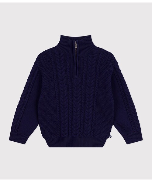 PETIT BATEAU(プチバトー)の「ニットプルオーバー(ニット/セーター・キッズ・ブルー・3YEAR/4YEAR/5YEAR)」の1枚目の写真