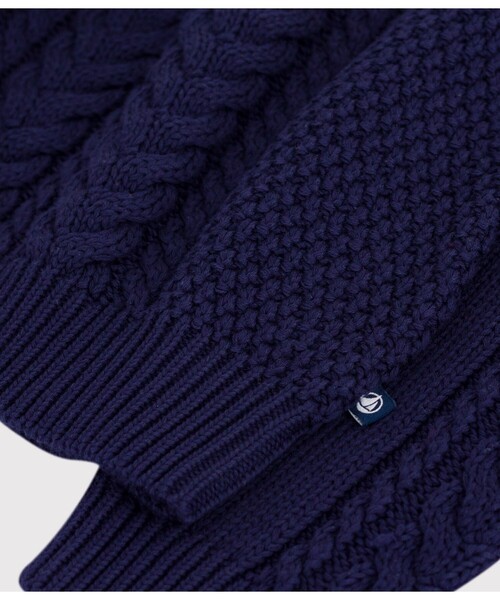 PETIT BATEAU(プチバトー)の「ニットプルオーバー(ニット/セーター・キッズ・ブルー・3YEAR/4YEAR/5YEAR)」の3枚目の写真