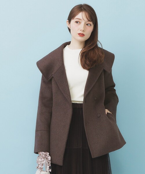 DOUX ARCHIVES・ビッグカラーミドルコート DOUX ARCHIVES・ビッグカラーミドルコート - メルカリ