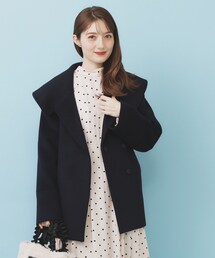 index（インデックス）の「ベルト付ビッグカラーミドルコート（チェスターコート）」