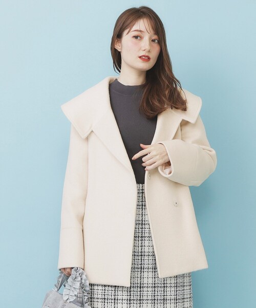 DOUX ARCHIVES・ビッグカラーミドルコート DOUX ARCHIVES・ビッグカラーミドルコート - メルカリ