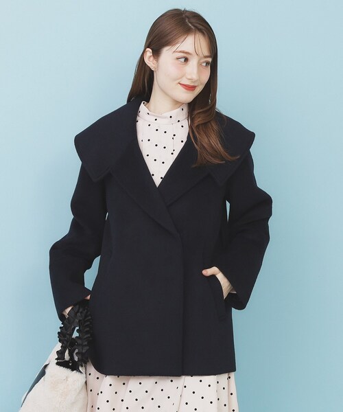 ベルト付ビッグカラーミドルコート（チェスターコート）｜index