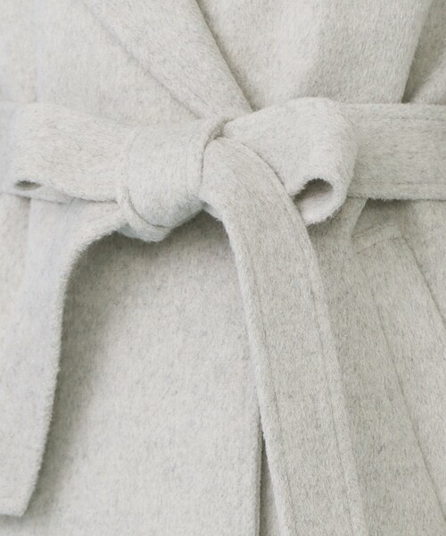 index（インデックス）の「ベルト付ビッグカラーミドルコート（チェスターコート・レディース・ナチュラル/ブラウン系その他/グレー系4/ネイビー・36/38/40）」の21枚目の写真