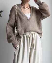 DouDou | 起毛モヘヤスキッパープルオーバー(ニット/セーター)