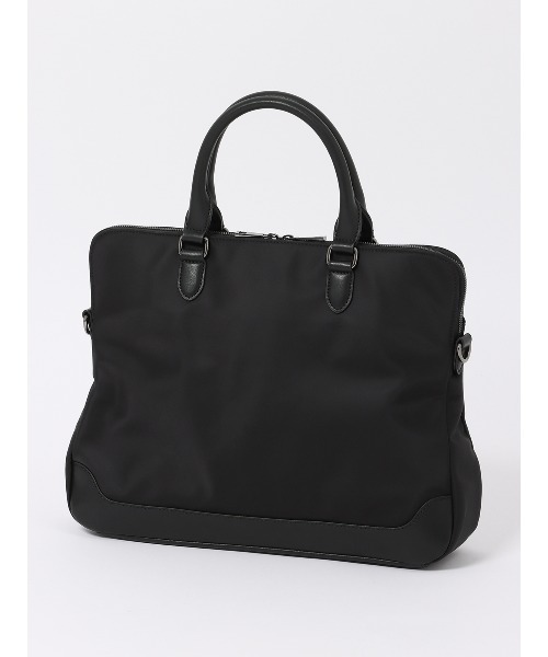 SUIT SQUARE（スーツスクエア）の「スリムブリーフケース 撥水 高密度ナイロン（ビジネスバッグ・メンズ・ネイビー系/ブラック系・F）」の4枚目の写真