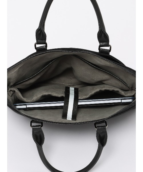 SUIT SQUARE（スーツスクエア）の「スリムブリーフケース 撥水 高密度ナイロン（ビジネスバッグ・メンズ・ネイビー系/ブラック系・F）」の8枚目の写真