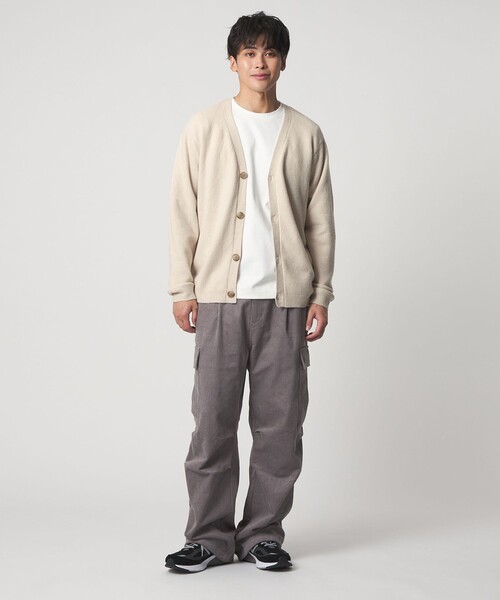 A DAY IN THE LIFE UNITED ARROWS(アデイインザライフユナイテッドアローズ)の「アンゴラミックス ノーブル カーディガン<A DAY IN THE LIFE>(カーディガン/ボレロ・メンズ・ブラック/ナチュラル・M/L)」の4枚目の写真