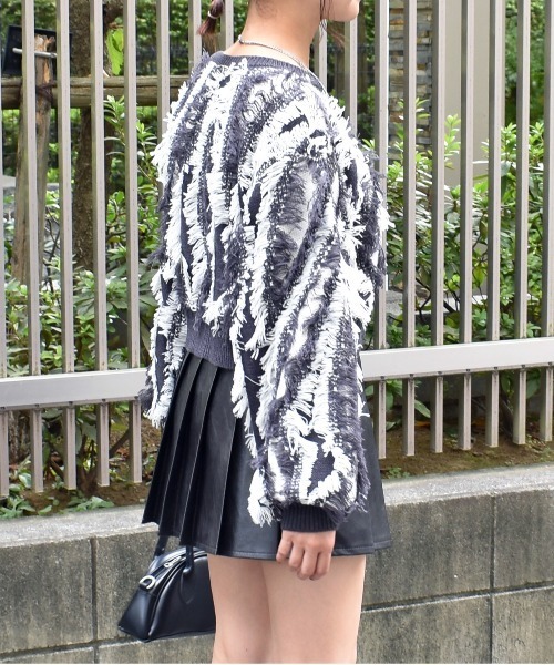 セール】フリンジミックスニット（ニット/セーター）｜FUN（ファン）の