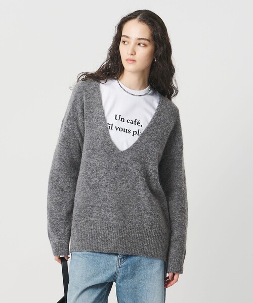 セール】ディープ Vネック プルオーバー ニット（ニット/セーター