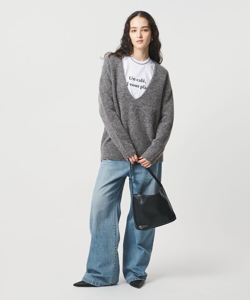 セール】ディープ Vネック プルオーバー ニット（ニット/セーター