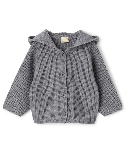 petit main（プティマイン）の「とんがり帽カーディガン＜セットアップ対応＞（その他ベビーウェア・キッズ・グレー/アイボリー・70cm/80ｃｍ）」の6枚目の写真
