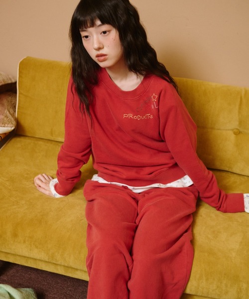 common gull products.（コモンガルプロダクツ）の「【種まき】針と糸スウェットパンツ（スウェットパンツ・レディース・レッド系/ネイビー/杢グレー・MEDIUM/SMALL/LARGE）」の12枚目の写真