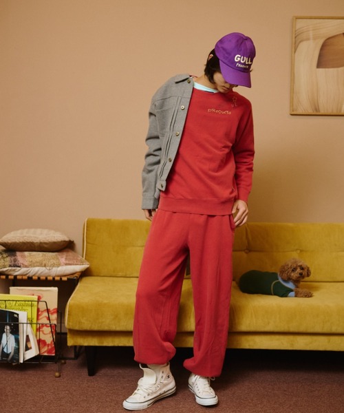 common gull products.（コモンガルプロダクツ）の「【種まき】針と糸スウェットパンツ（スウェットパンツ・レディース・レッド系/ネイビー/杢グレー・MEDIUM/SMALL/LARGE）」の14枚目の写真