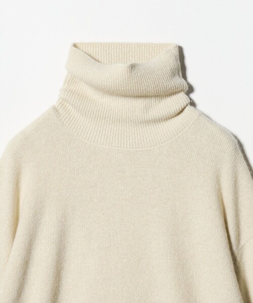 UNITED ARROWS（ユナイテッドアローズ）の「フォックス ウール ラメ タートルネック ニット（ニット/セーター・レディース・オフホワイト/ライトグレー/ダークグレー・FREE）」の12枚目の写真