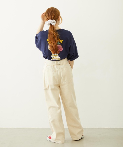MILKFED.（ミルクフェド）の「DOUBLE KNEE PANTS（デニムパンツ・レディース・オフホワイト/ブラック/ライトブルー・S/M）」の13枚目の写真