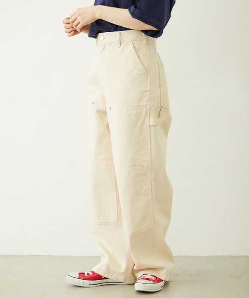 MILKFED.（ミルクフェド）の「DOUBLE KNEE PANTS（デニムパンツ・レディース・オフホワイト/ブラック/ライトブルー・S/M）」の8枚目の写真