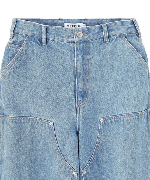 MILKFED.（ミルクフェド）の「DOUBLE KNEE PANTS（デニムパンツ・レディース・オフホワイト/ブラック/ライトブルー・S/M）」の21枚目の写真