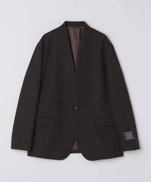 SHIPS Colors:T/W ツイード ノーカラー ジャケット(セットアップ対応