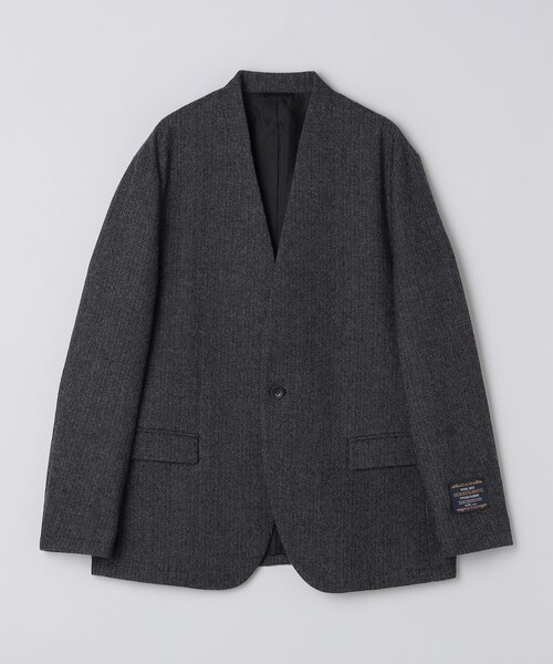 SHIPS Colors:T/W ツイード ノーカラー ジャケット(セットアップ対応
