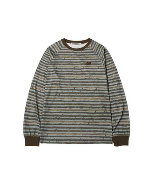 ESCAPEFROM(エスケープフロム)の「ブラシストライプスタープリントロングスリーブブラウン(Tシャツ/カットソー・レディース・その他・MEDIUM)」の4枚目の写真