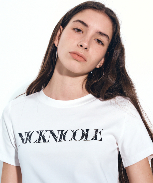 NICK&NICOLE(ニックアンドニコール)の「NICOLE DOT LETTERING SLIM TOP_WHITE(Tシャツ/カットソー・レディース・その他・FREE)」の5枚目の写真