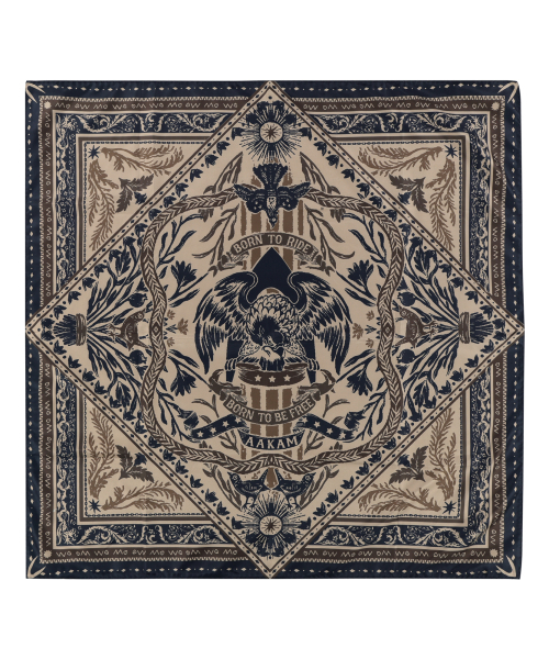 AAKAM(アーカム)の「Western Eagle Printed Scarf (Beige)(バンダナ/スカーフ・レディース・その他・FREE)」の1枚目の写真