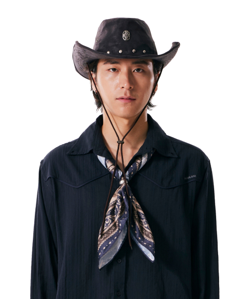 AAKAM(アーカム)の「Western Eagle Printed Scarf (Beige)(バンダナ/スカーフ・レディース・その他・FREE)」の5枚目の写真