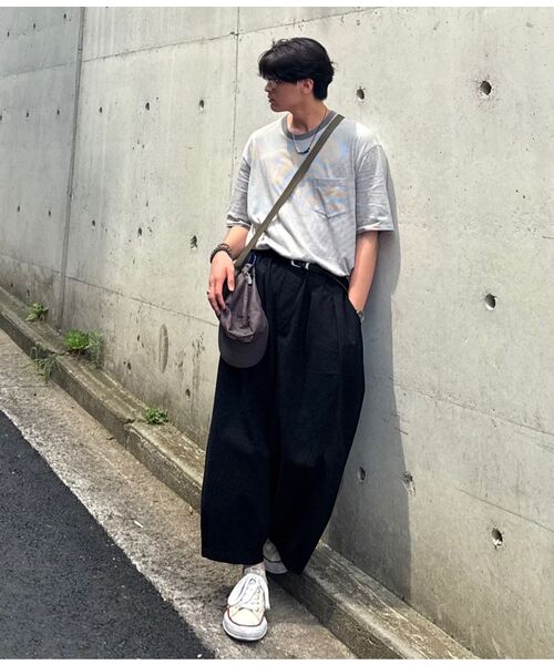 MUSINSA STANDARD（ムシンサスタンダード）の「マイクロストライプリラックスポケットTシャツ[グレー/アイボリー]（Tシャツ/カットソー・メンズ・その他・MEDIUM/LARGE/X-LARGE/XX-LARGE/XXX-LARGE）」の8枚目の写真