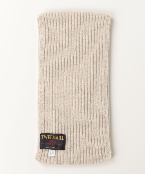 TWEED MILL(ツイードミル)の「TWEEDMILL Hinchliffe Lambswool Rib Scarf  ツイードミル ヒンチクリフ ラムウール リブ ストール(ストール/ショール・レディース・ライトベージュ/チャコール/ダークブラウン系1/ブラック・ONE SIZE)」の7枚目の写真