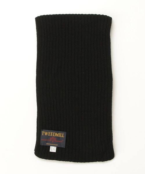 TWEED MILL(ツイードミル)の「TWEEDMILL Hinchliffe Lambswool Rib Scarf  ツイードミル ヒンチクリフ ラムウール リブ ストール(ストール/ショール・レディース・ライトベージュ/チャコール/ダークブラウン系1/ブラック・ONE SIZE)」の8枚目の写真