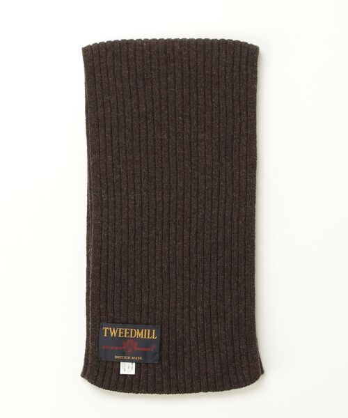 TWEED MILL(ツイードミル)の「TWEEDMILL Hinchliffe Lambswool Rib Scarf  ツイードミル ヒンチクリフ ラムウール リブ ストール(ストール/ショール・レディース・ライトベージュ/チャコール/ダークブラウン系1/ブラック・ONE SIZE)」の9枚目の写真