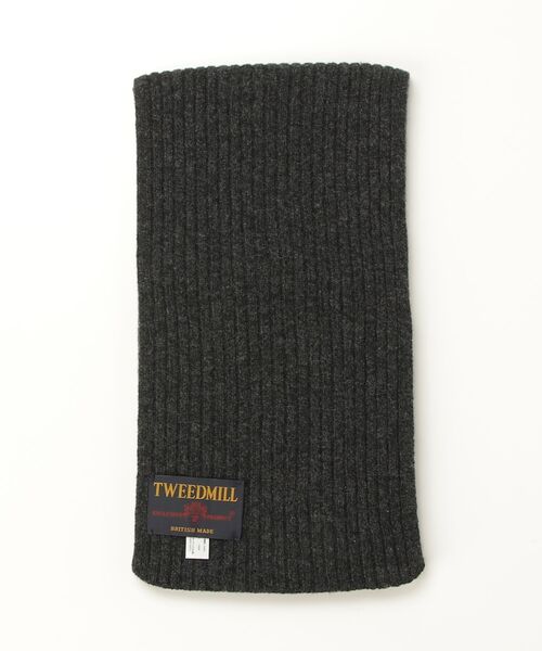 TWEED MILL(ツイードミル)の「TWEEDMILL Hinchliffe Lambswool Rib Scarf  ツイードミル ヒンチクリフ ラムウール リブ ストール(ストール/ショール・レディース・ライトベージュ/チャコール/ダークブラウン系1/ブラック・ONE SIZE)」の10枚目の写真