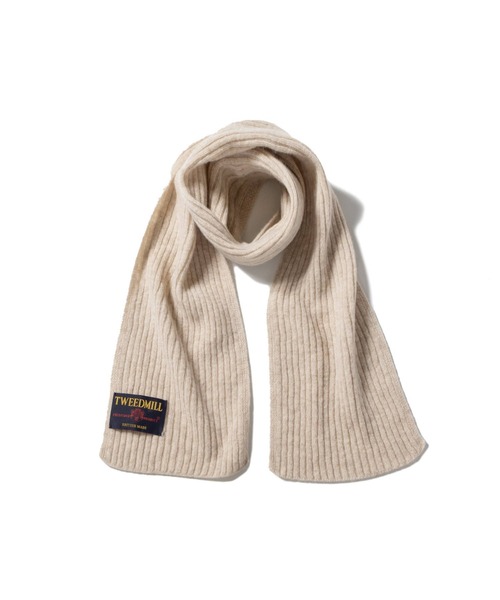 TWEED MILL(ツイードミル)の「TWEEDMILL Hinchliffe Lambswool Rib Scarf  ツイードミル ヒンチクリフ ラムウール リブ ストール(ストール/ショール・レディース・ライトベージュ/チャコール/ダークブラウン系1/ブラック・ONE SIZE)」の13枚目の写真