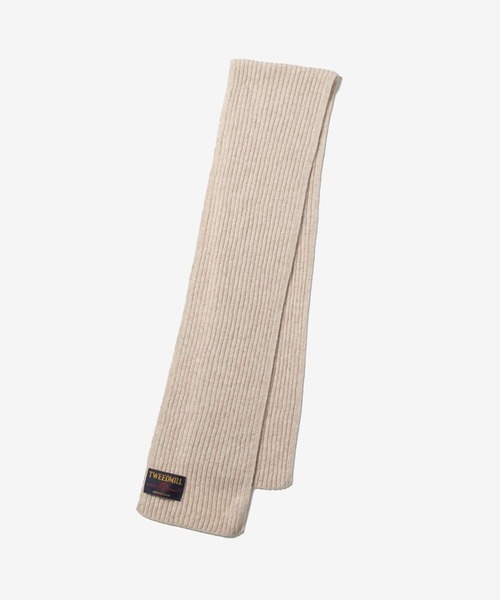 TWEED MILL(ツイードミル)の「TWEEDMILL Hinchliffe Lambswool Rib Scarf  ツイードミル ヒンチクリフ ラムウール リブ ストール(ストール/ショール・レディース・ライトベージュ/チャコール/ダークブラウン系1/ブラック・ONE SIZE)」の16枚目の写真