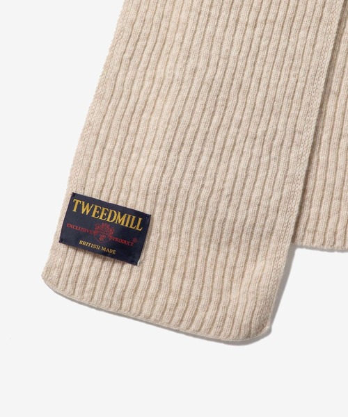 TWEED MILL(ツイードミル)の「TWEEDMILL Hinchliffe Lambswool Rib Scarf  ツイードミル ヒンチクリフ ラムウール リブ ストール(ストール/ショール・レディース・ライトベージュ/チャコール/ダークブラウン系1/ブラック・ONE SIZE)」の20枚目の写真