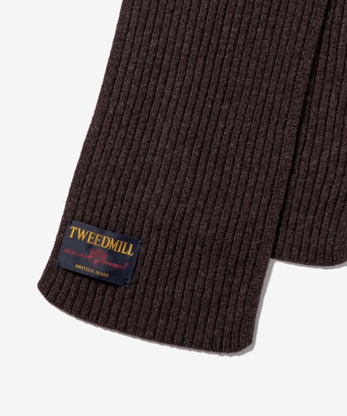 TWEED MILL(ツイードミル)の「TWEEDMILL Hinchliffe Lambswool Rib Scarf  ツイードミル ヒンチクリフ ラムウール リブ ストール(ストール/ショール・レディース・ライトベージュ/チャコール/ダークブラウン系1/ブラック・ONE SIZE)」の21枚目の写真