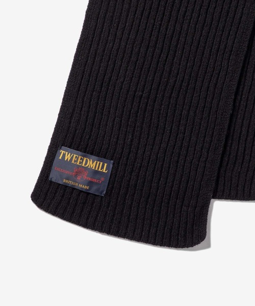 TWEED MILL(ツイードミル)の「TWEEDMILL Hinchliffe Lambswool Rib Scarf  ツイードミル ヒンチクリフ ラムウール リブ ストール(ストール/ショール・レディース・ライトベージュ/チャコール/ダークブラウン系1/ブラック・ONE SIZE)」の6枚目の写真