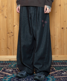 XTONZ（エクストーンズ）の「XP297 ピュアカーブドワイドデニムパンツ (ブラック)（デニムパンツ）」