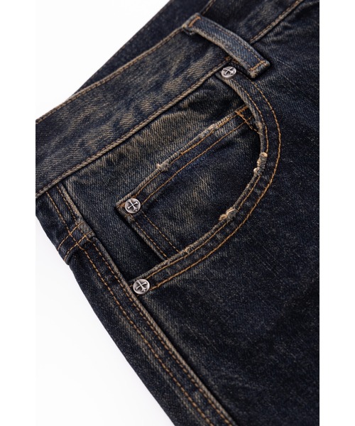 SUPPLIER(サプライヤー)の「デニム|Switching Pierced Baggy Jeans|SUPPLIER(デニムパンツ・メンズ・ブラック/ブルー・SMALL/MEDIUM/LARGE/X-LARGE)」の15枚目の写真