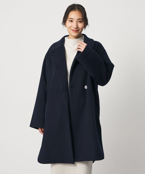 セール】ニットビーバー ステンカラーコート ＜A DAY IN THE LIFE