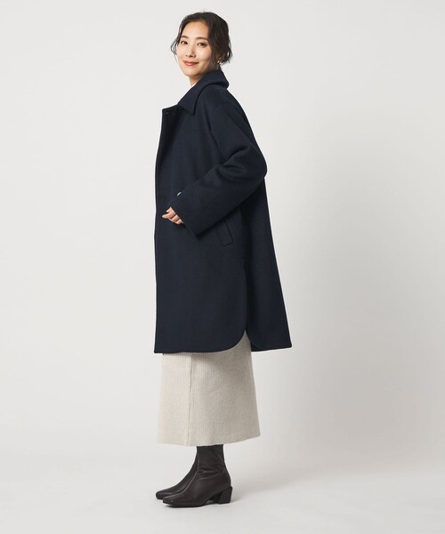 UNITED ARROWS ステンカラーコート濃紺M美品格安防寒ビジカジ総裏 A DAY IN THE LIFE UNITED ARROWS ステンカラーコート Mサイズ 6225