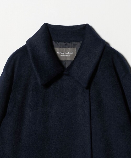 A DAY IN THE LIFE UNITED ARROWS(アデイインザライフユナイテッドアローズ)の「ニットビーバー ステンカラーコート <A DAY IN THE LIFE>(ステンカラーコート・レディース・ナチュラル/その他1/ネイビー・FREE)」の8枚目の写真