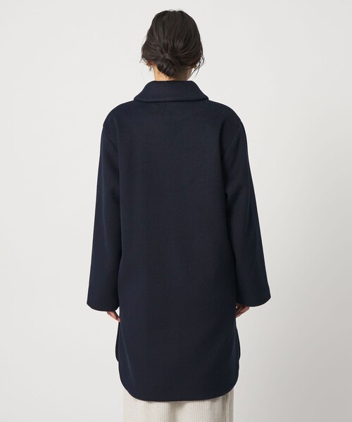 ユナイテッドアローズ　ウール ガウンコート ネイビー ユナイテッドアローズ UNITED ARROWS ネップウールチェスターコート