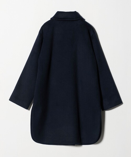ユナイテッドアローズ　A DAY IN THE LIFE コート　ネイビー セール】ニットモッサ ノーカラーコート ＜A DAY IN THE LIFE＞（ノー
