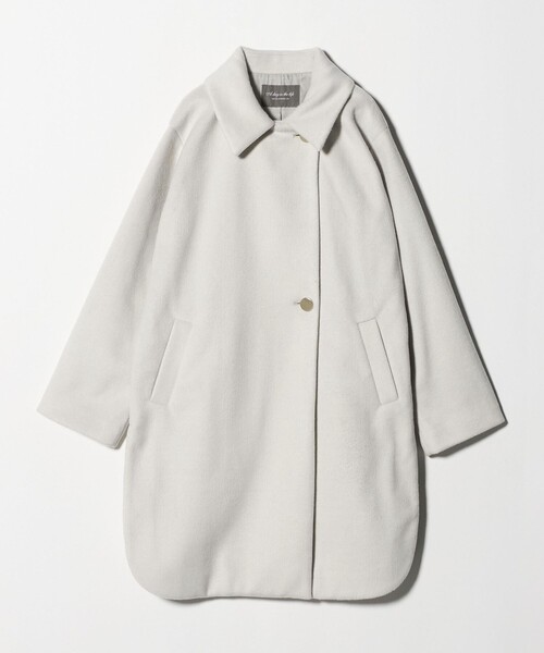 A DAY IN THE LIFE UNITED ARROWS(アデイインザライフユナイテッドアローズ)の「ニットビーバー ステンカラーコート <A DAY IN THE LIFE>(ステンカラーコート・レディース・ナチュラル/その他1/ネイビー・FREE)」の21枚目の写真