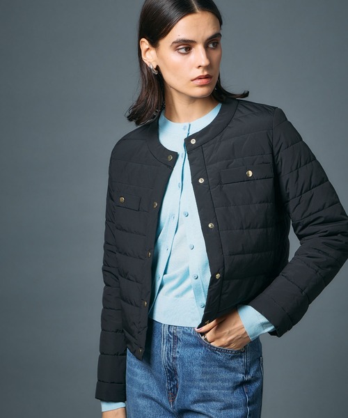 N.O.R.C（ノーク）の「中綿ショートキルトコート【ファンクション】（その他アウター・レディース・アイボリー/ブラック・フリー）」の2枚目の写真