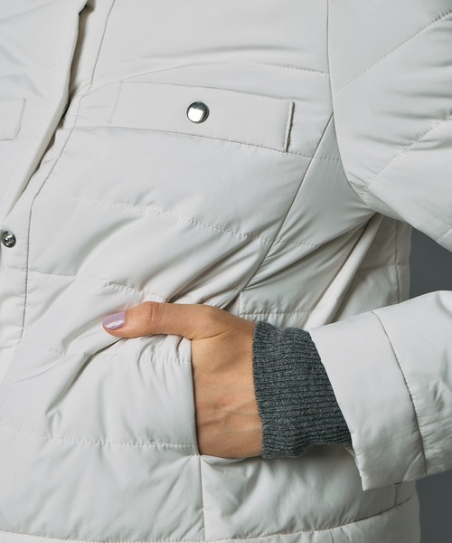 N.O.R.C（ノーク）の「中綿ショートキルトコート【ファンクション】（その他アウター・レディース・アイボリー/ブラック・フリー）」の22枚目の写真