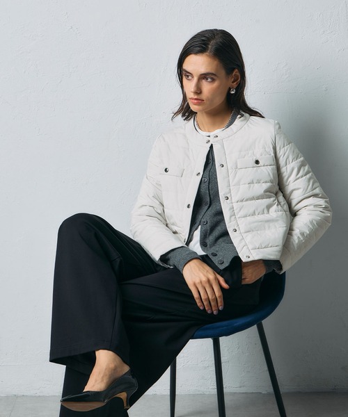 N.O.R.C（ノーク）の「中綿ショートキルトコート【ファンクション】（その他アウター・レディース・アイボリー/ブラック・フリー）」の13枚目の写真