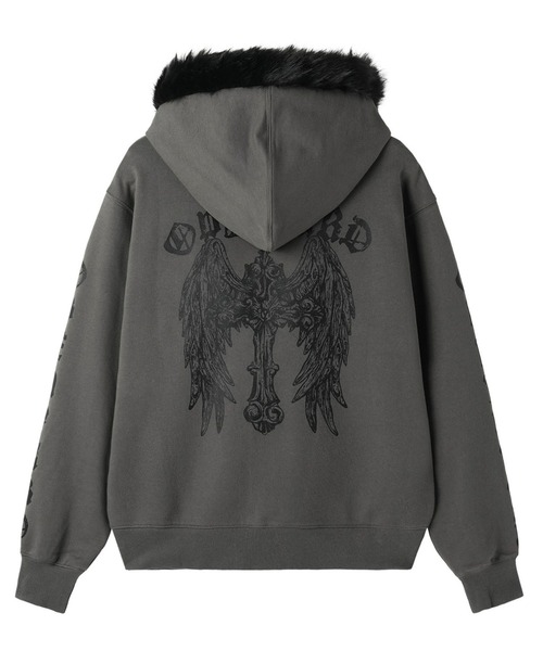 OY/オーワイ』GOTHIC CROSS FAUX FUR HOODIE ZIP UP/ゴシッククロス